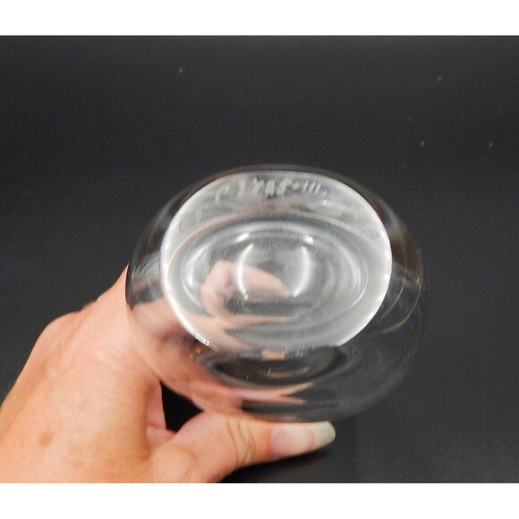 Orrefors Sven Palmqvist Crystal Bud Small Vase Etched Flower 5 1/4 In Signed - Picture 6 of 8